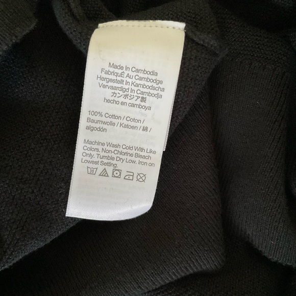 J. Crew Cotton Crewneck Sweater in Garter Stitch Black Size MT NWOT, Preppy - Picture 10 of 14